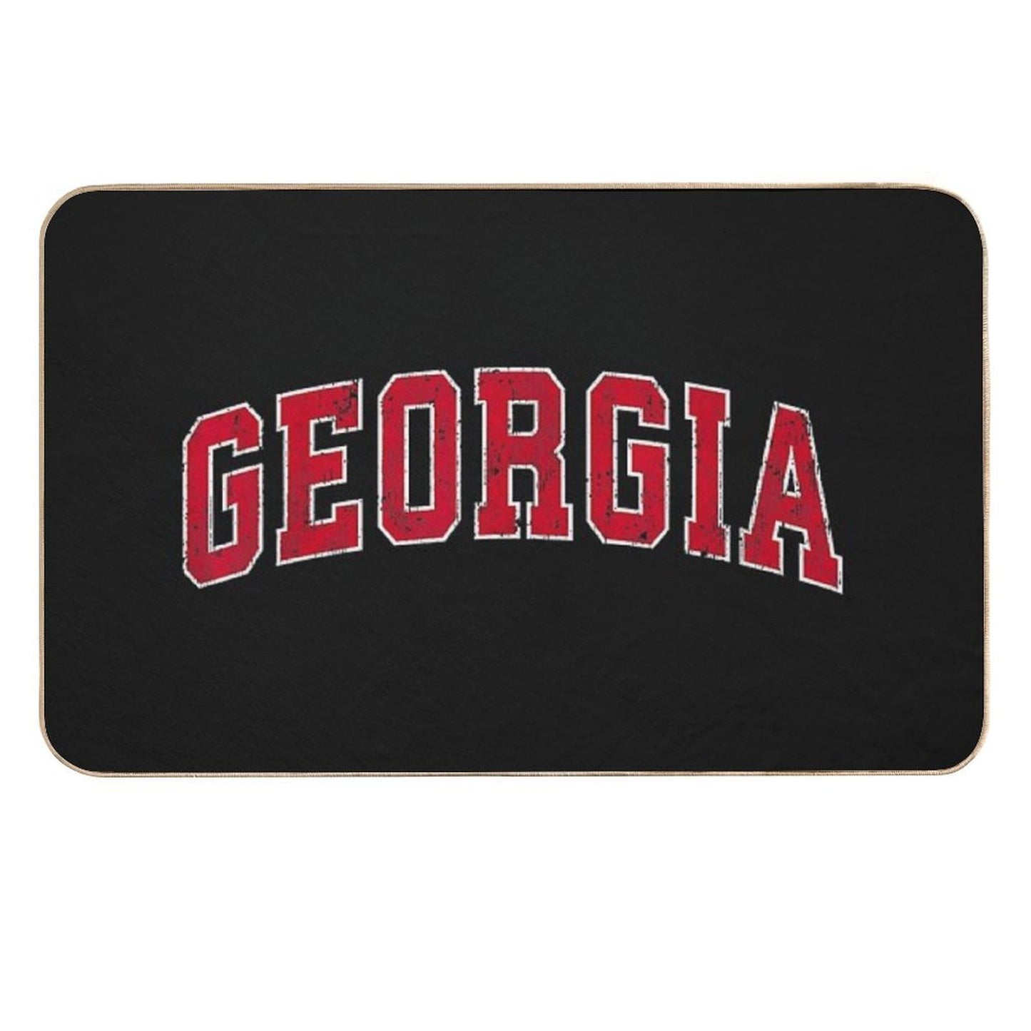 Mens Womens Kids Georgia GA Vintage Sports Red Varsity Style  Long-Lasting Bath Mat