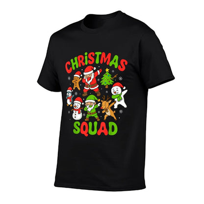 Christmas Squad Dabbing Santa for Family Youth Boys Coworker  Wrinkle-resistant T-Shirt