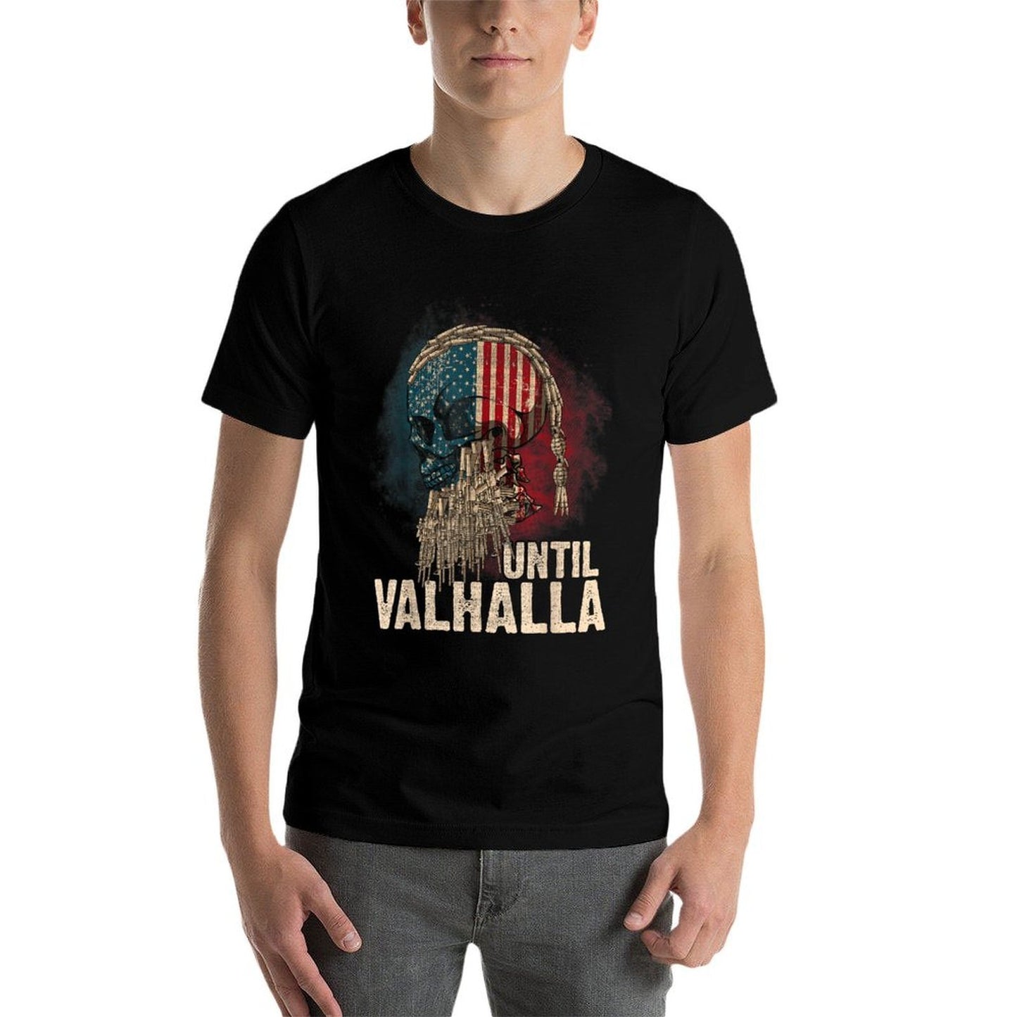 Until Valhalla Viking US Vintage-Til Valhalla Women Men  Lightweight T-Shirt