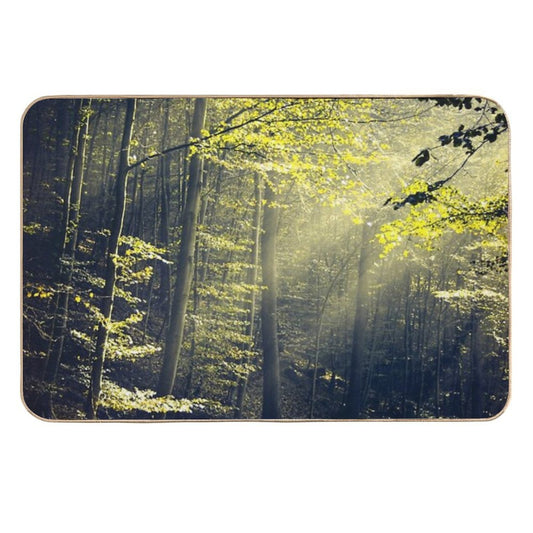 Being There - Morning Light in Forest  Odorless Bath Mat