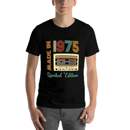 Made In 1975 Limited Edition Vintage Cassette 50th Birthday  Eco-friendly Material T-Shirt