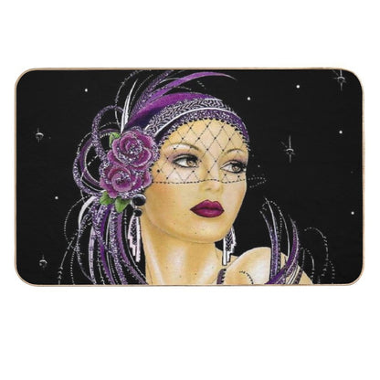 FLAPPER  Vintage 1930 Art Deco Print  Eco-Friendly Bath Mat