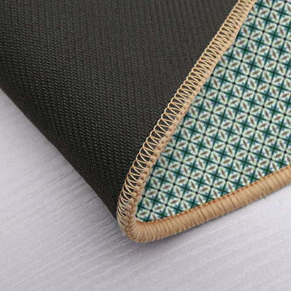 Tiny Diamond Petals in Green  Odorless Bath Mat