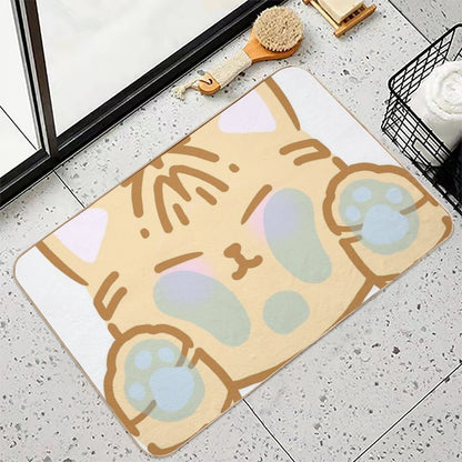 Cute Kitties Cat Sticker  Absorbent Bath Mat