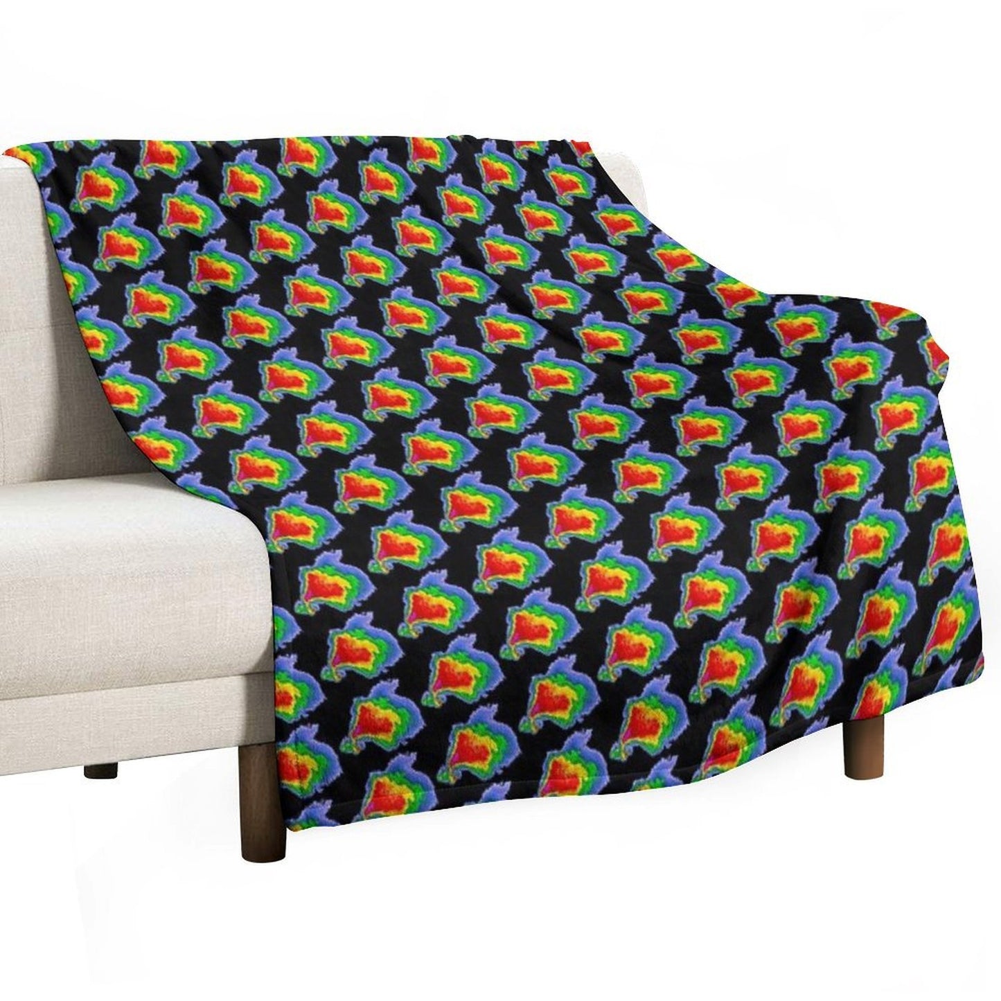 Supercell Radar Hook Echo 1 Sustainable Throw Blanket