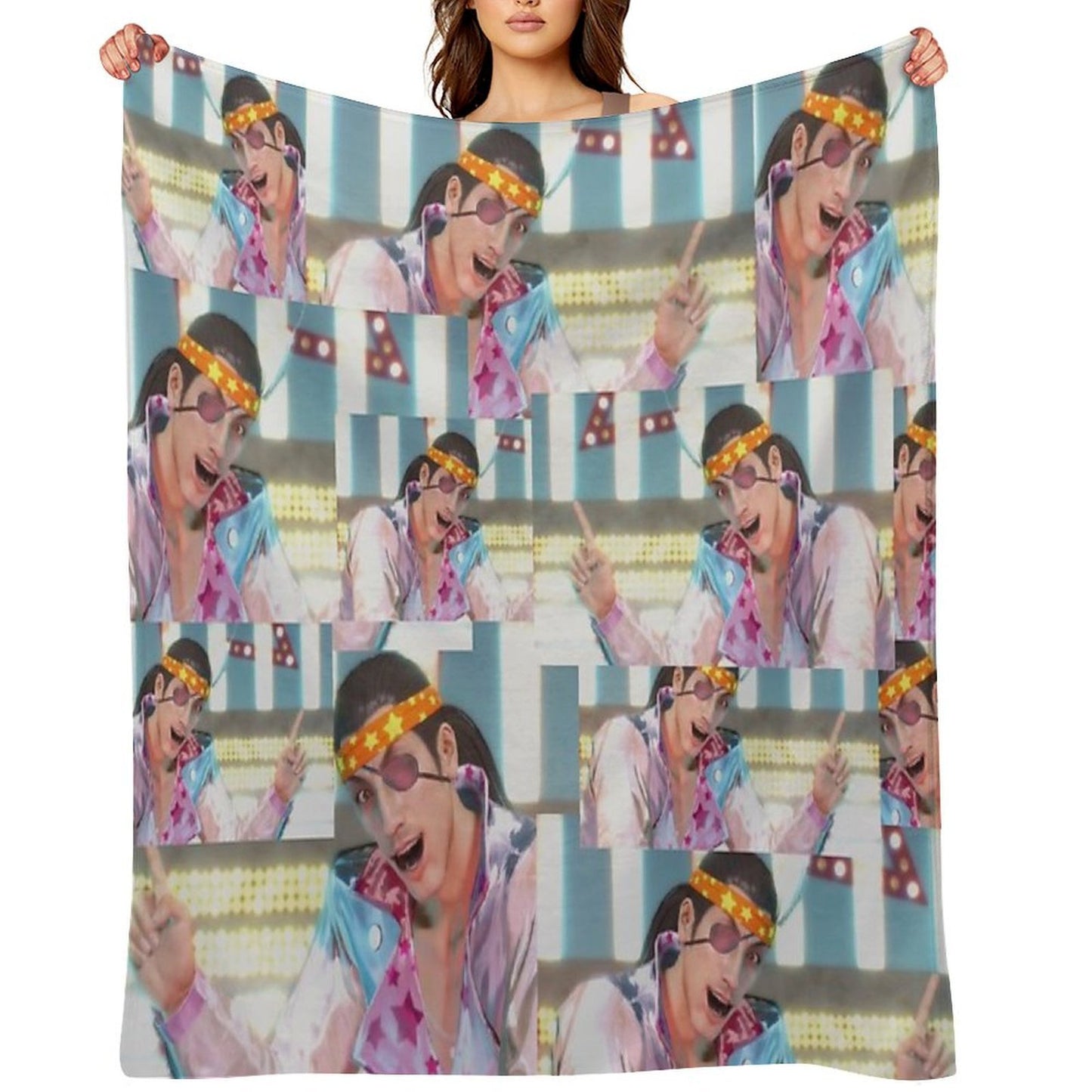 Goro Majima Yakuza Montage Premium Throw Blanket