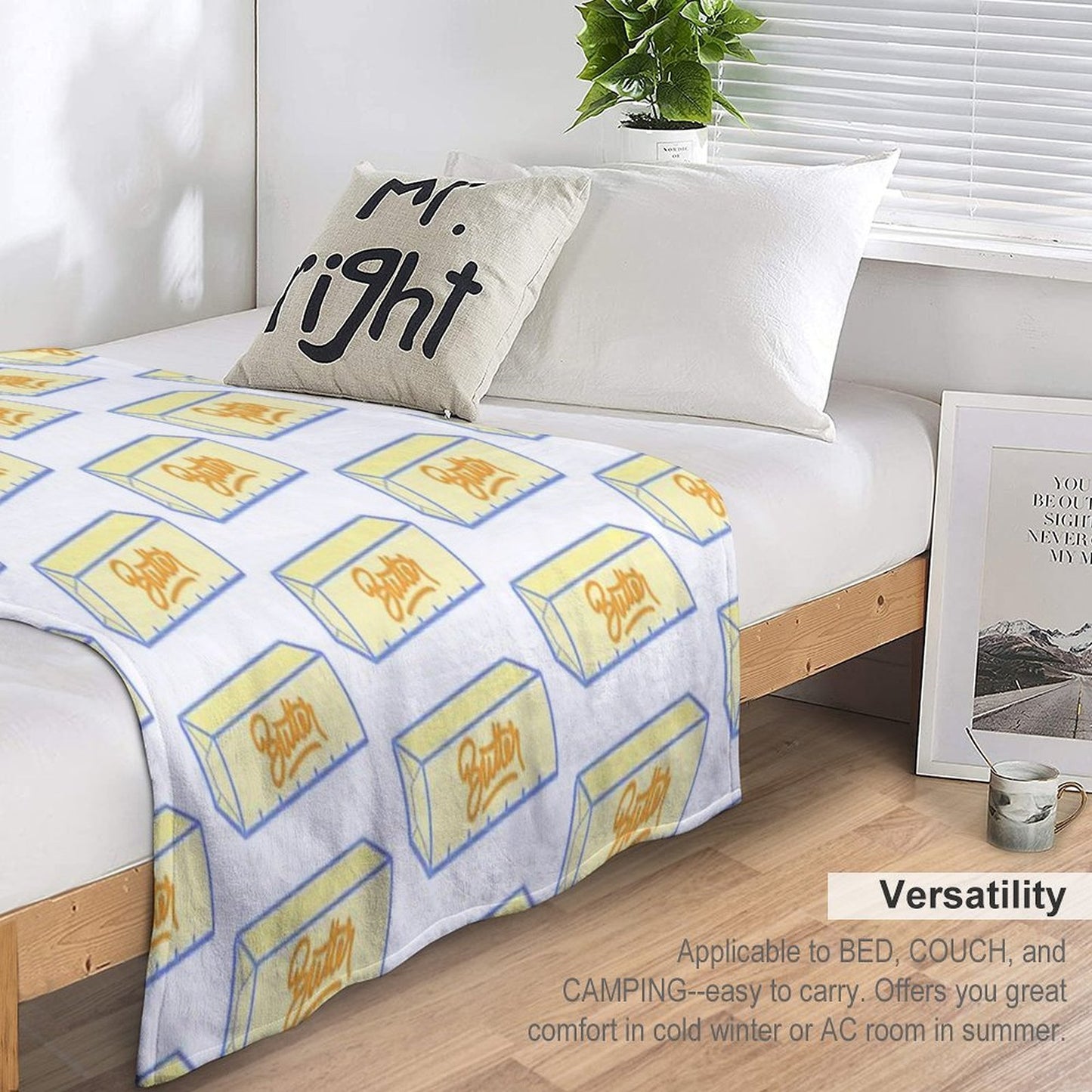 Stick of Butter Comfort Throw Blanket