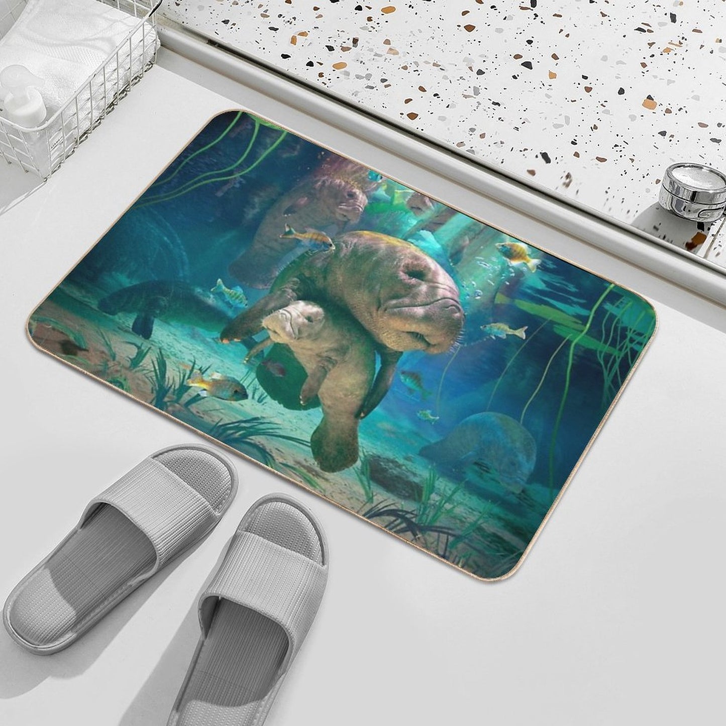 Manatee  Easy To Clean Bath Mat