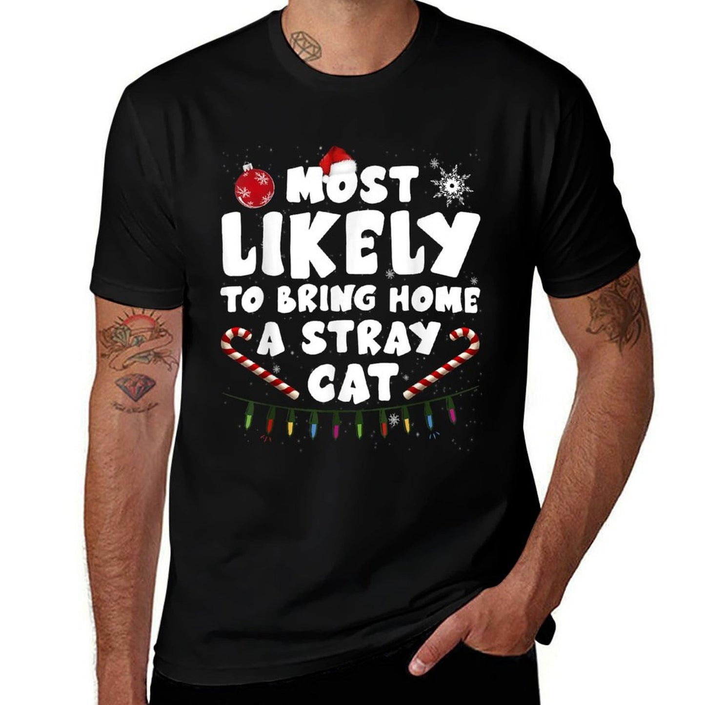 Most Likely To Bring Home A Stray Cat Matching Family  High-quality Stitching T-Shirt