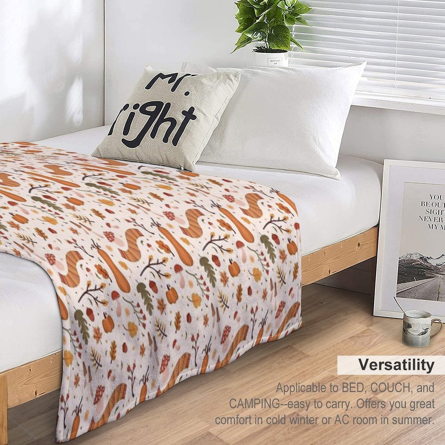 Warm Autumn Velvety-soft Throw Blanket