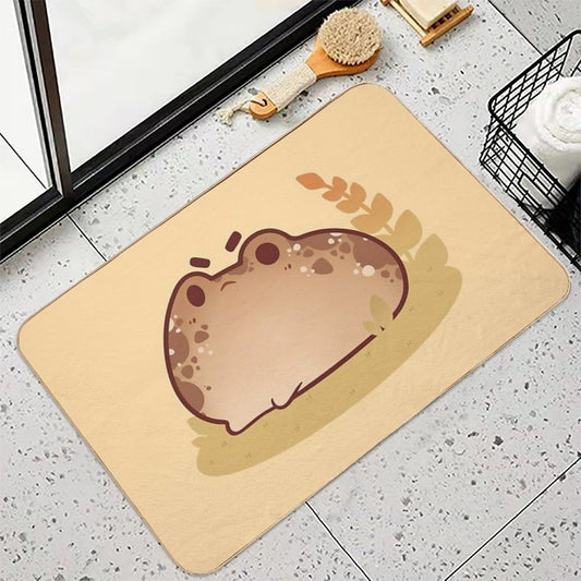 Grumpy Desert Rain Frog  Stain-Proof Bath Mat