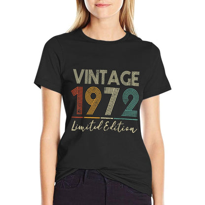 50 Year Old Vintage 1972 Limited Edition 50th Birthday  Cotton T-Shirt