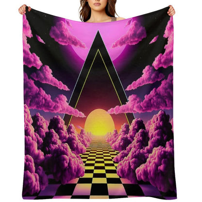 1980's Retrowave 7 Gift-ready Throw Blanket