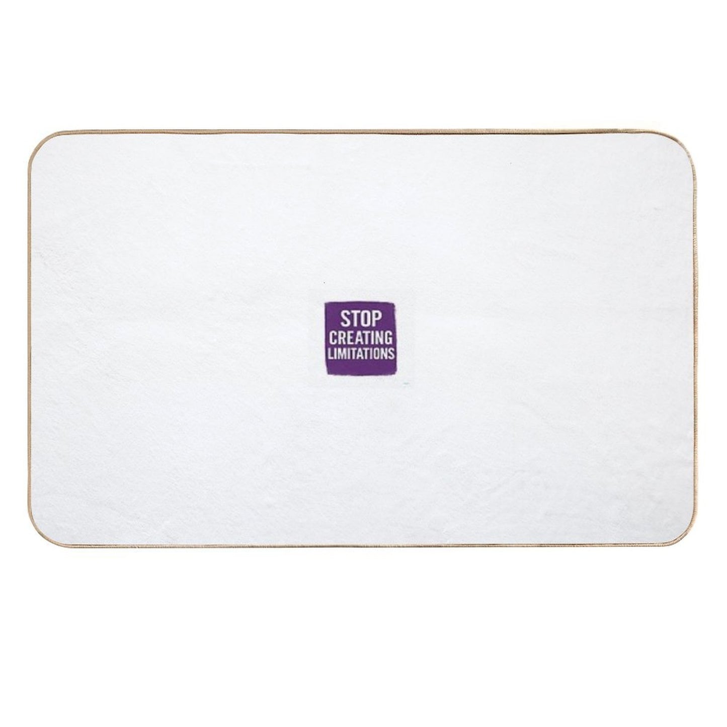STOP CREATING LIMITATIONS (purple)  Absorbent Bath Mat