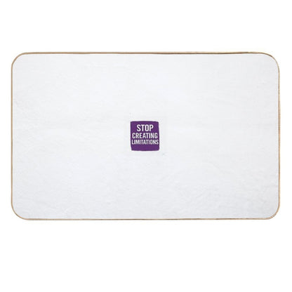 STOP CREATING LIMITATIONS (purple)  Absorbent Bath Mat