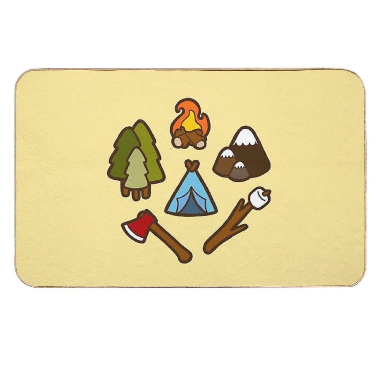 Camping Is Cool  Multi-Purpose Bath Mat