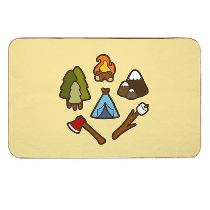 Camping Is Cool  Multi-Purpose Bath Mat