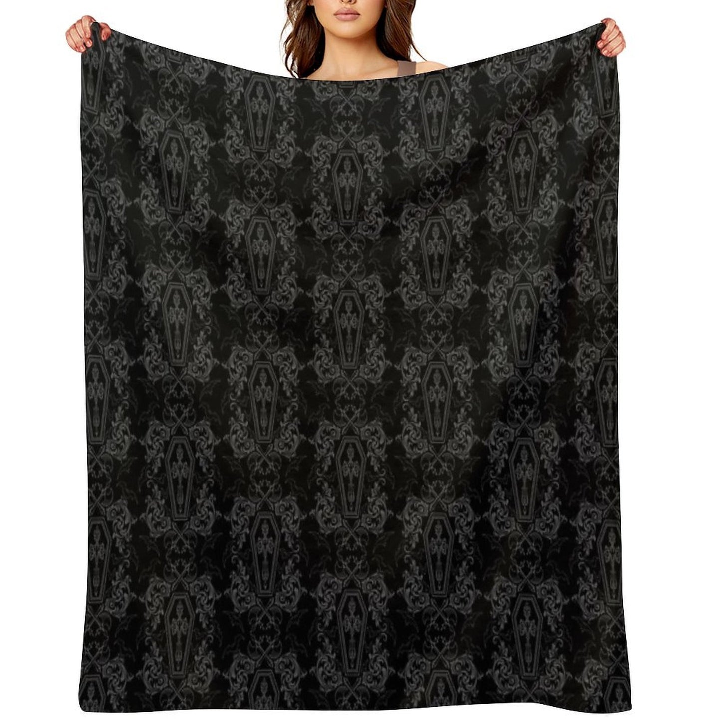 Vampire Coffin Durable Throw Blanket
