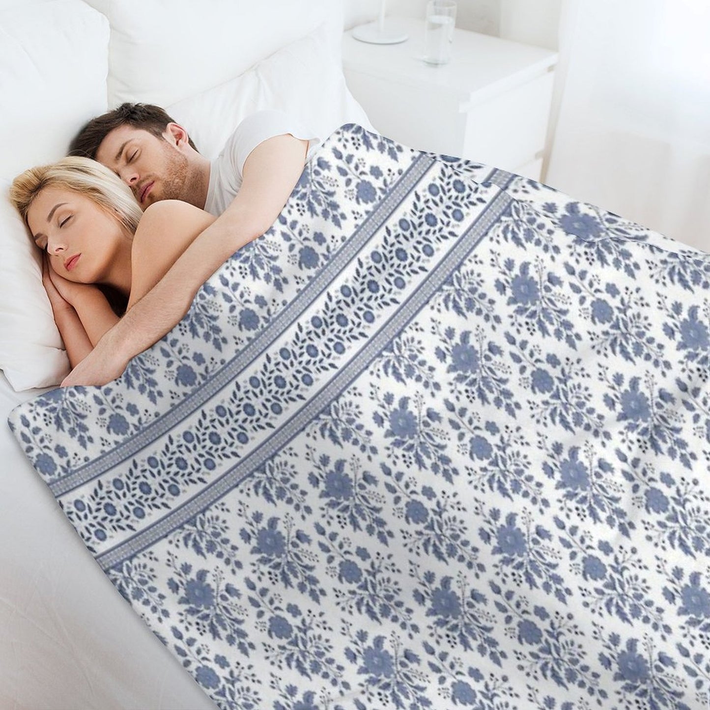 Grandma’s Blue Room Plush Throw Blanket