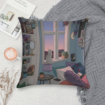 Early Morning Soft High-Density Material Throw Pillow