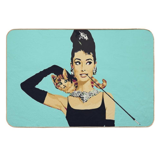 Breakfast at Tiffanys  Audrey Hepburn Jewellery Colour Durable Bath Mat