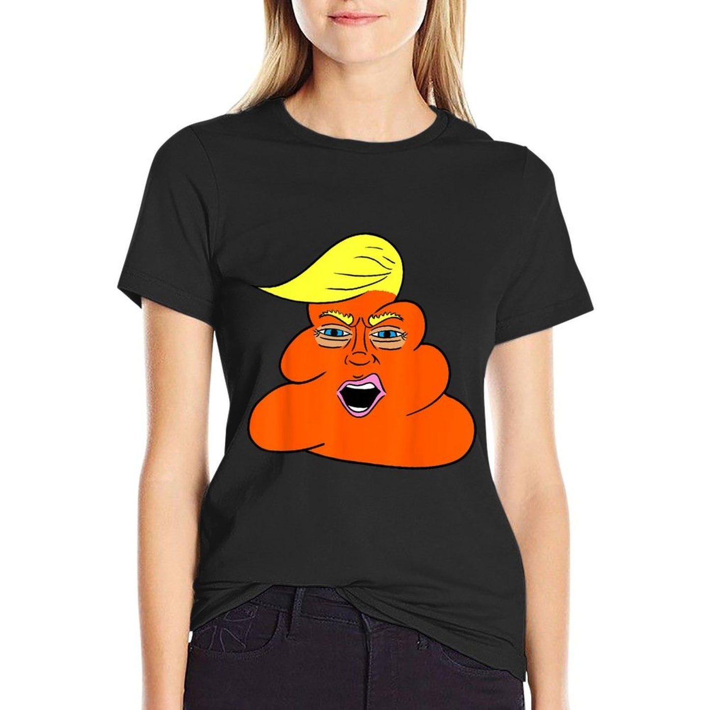 Trump Hairt Orange Turd Shit  Cotton T-Shirt
