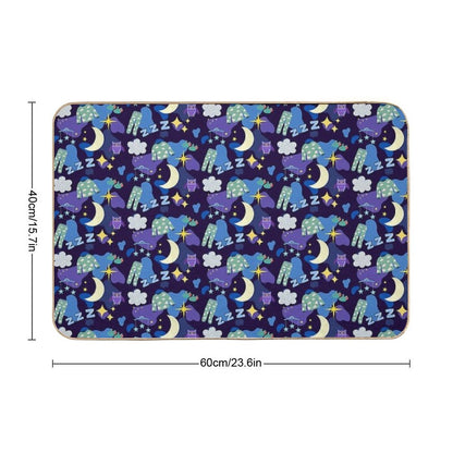 Nighttime Collage  Absorbent Bath Mat