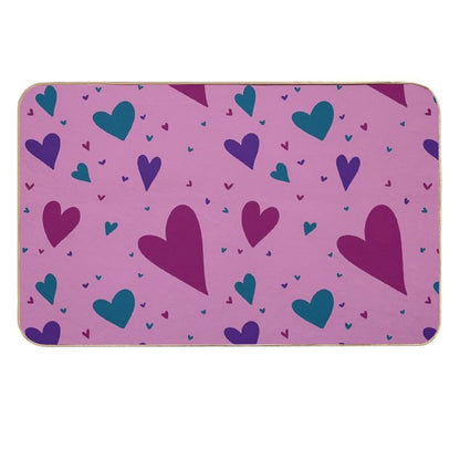 Hearts  Fade-Resistant Bath Mat