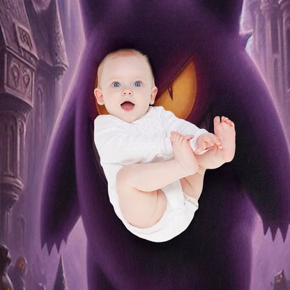 Purple Ghost Multi-functional Throw Blanket