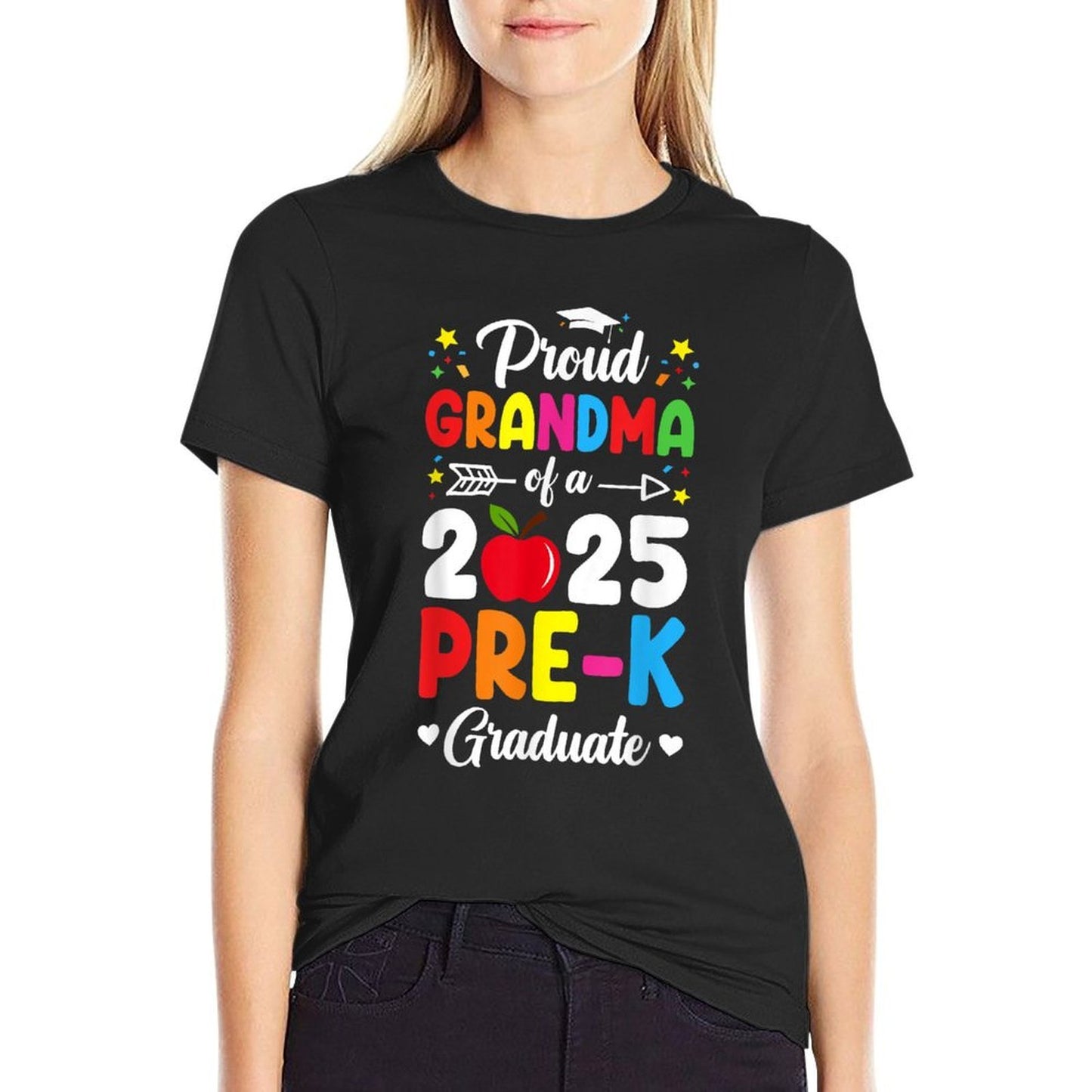 Proud Grandma Class of 2025 Pre-K Graduate Graduation  Vintage-inspired T-Shirt