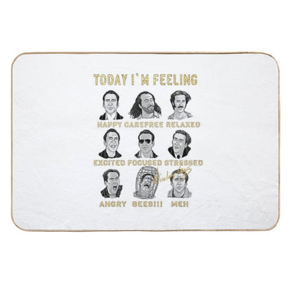 Nicholas Cage - Nicolas Cage - Nick Cage - Nic Cage  Funny Feeling  Easy Maintenance Bath Mat