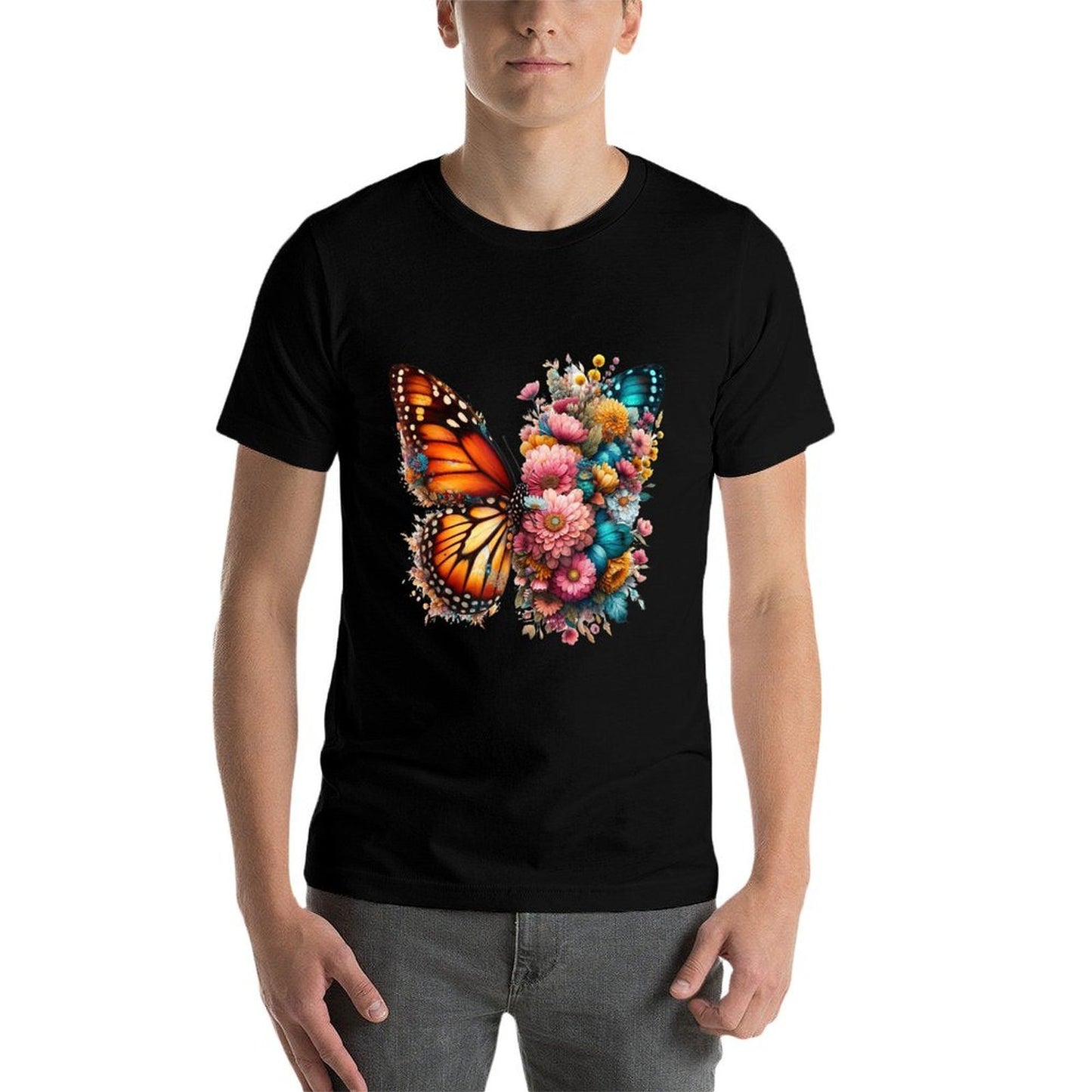Floral Spring Flower Butterfly Women  Soft T-Shirt