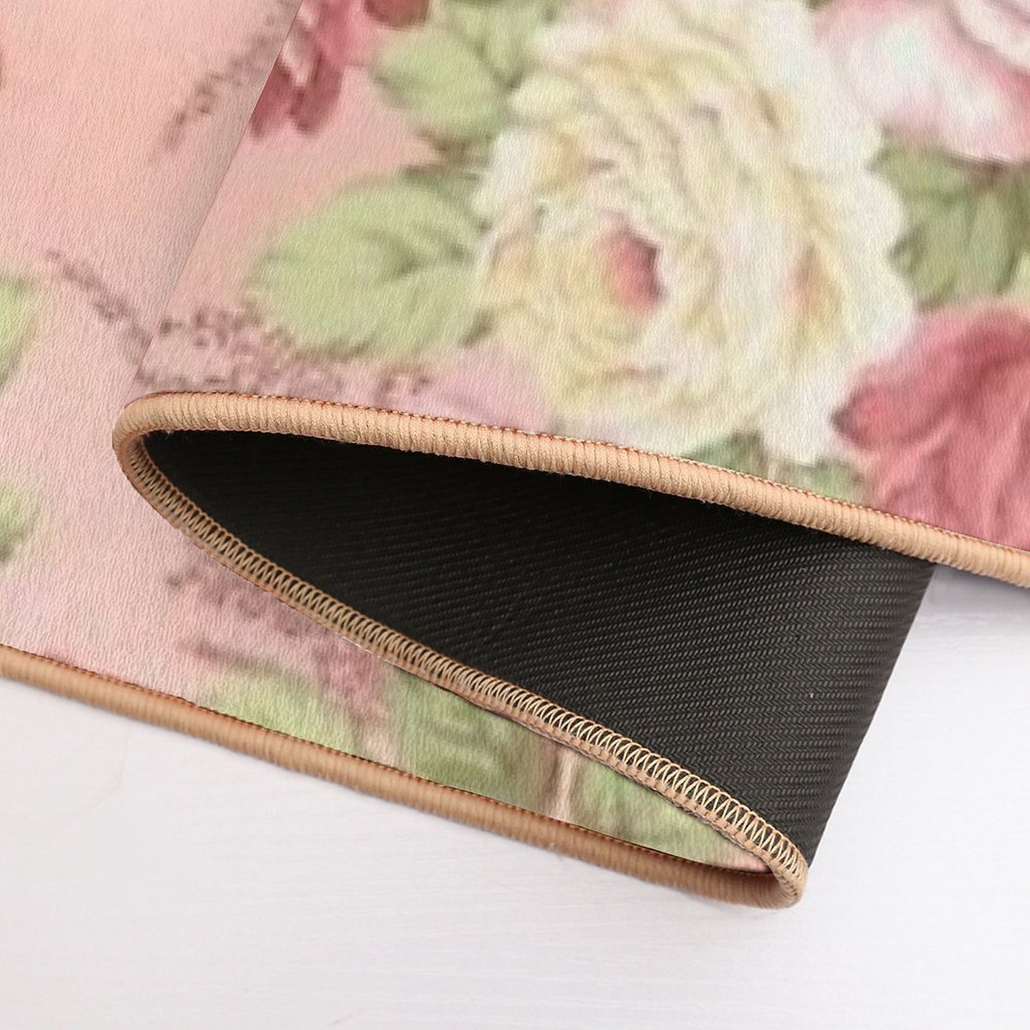 Shabby Chic Pink  Easy Maintenance Bath Mat