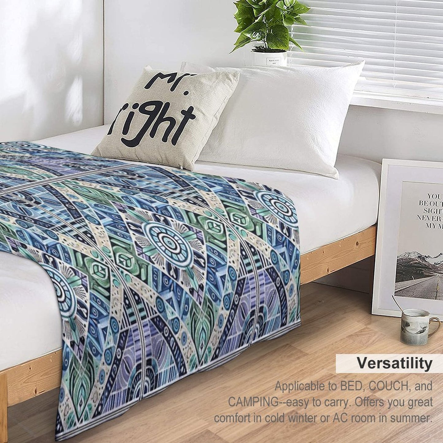 Symmetrical Style Gift-ready Throw Blanket