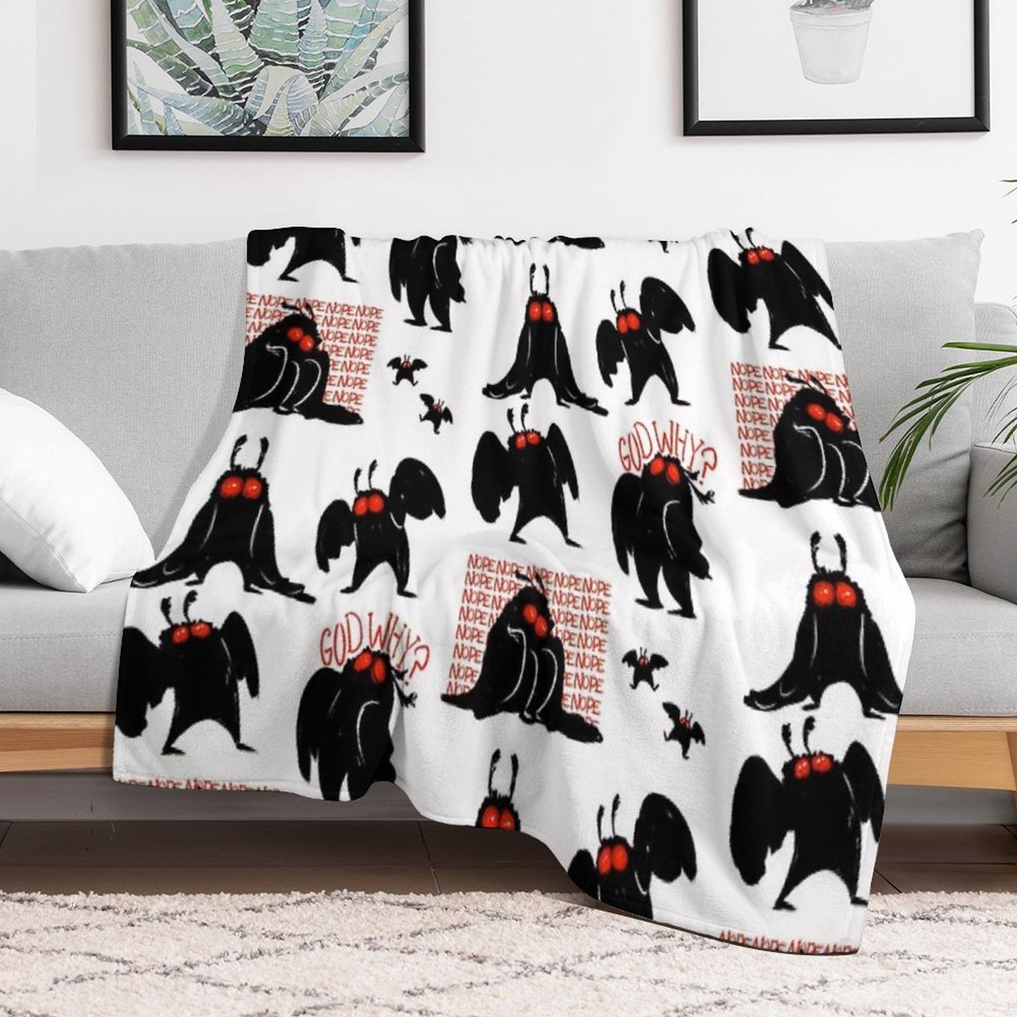 And It's Mothman! Durable Throw Blanket