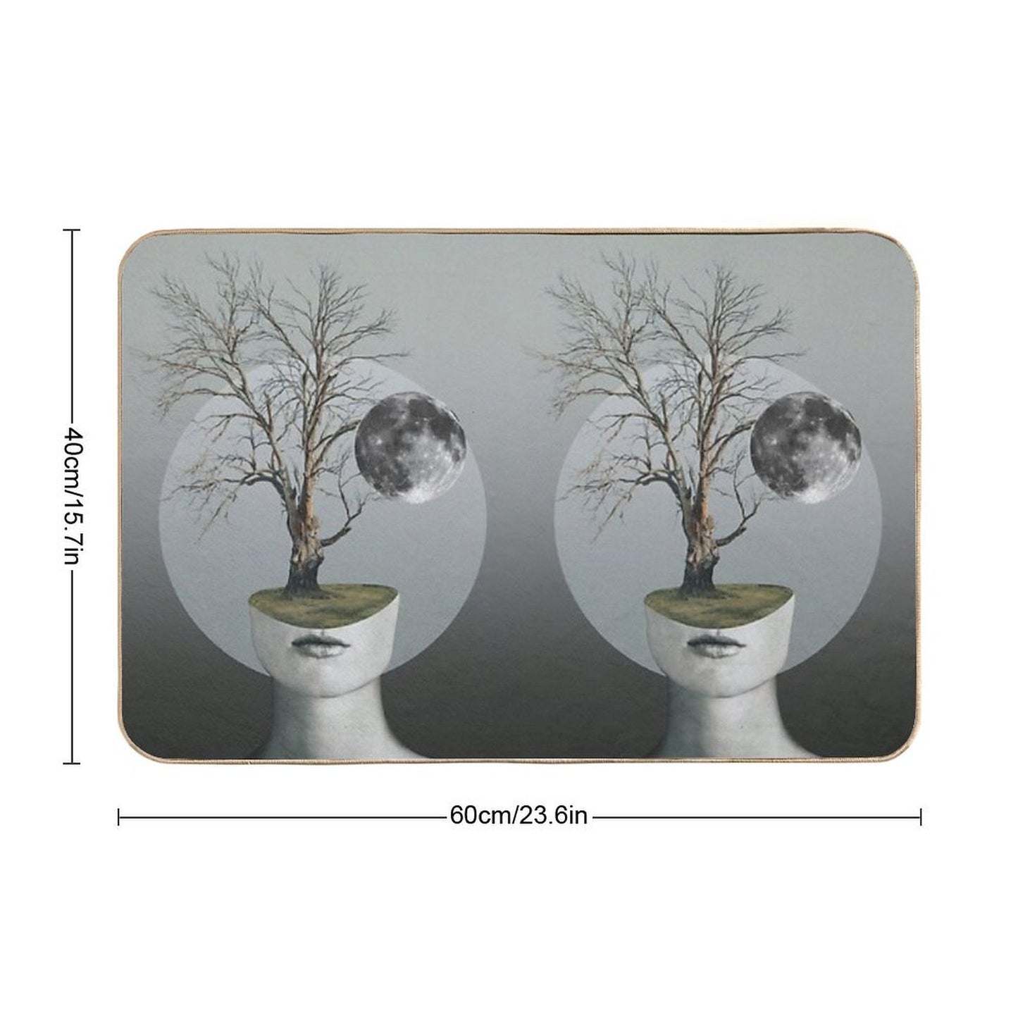 Status Of Mind Surreal Collage  Rapid-Drying Bath Mat