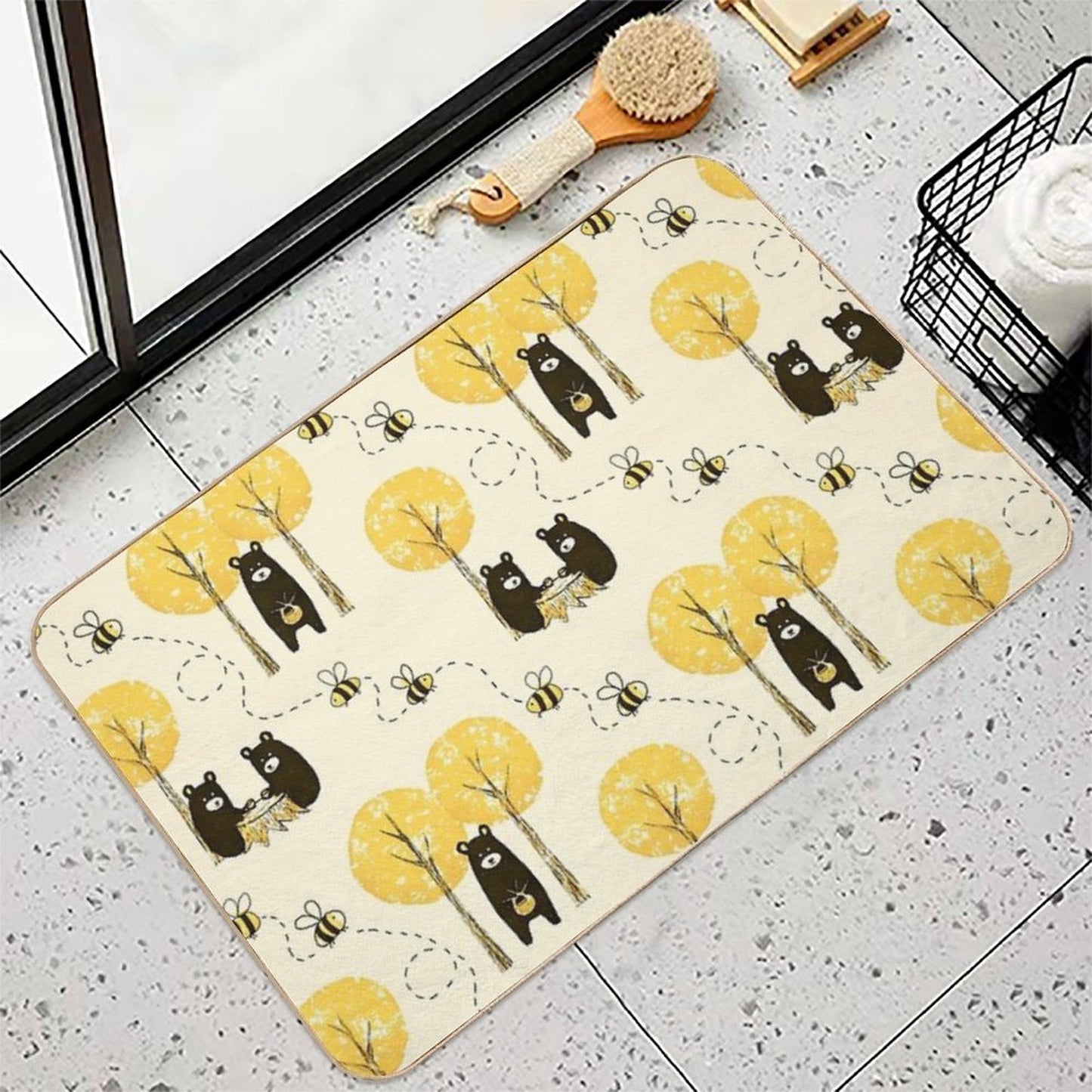 Bear Necessities Pattern Durable Bath Mat