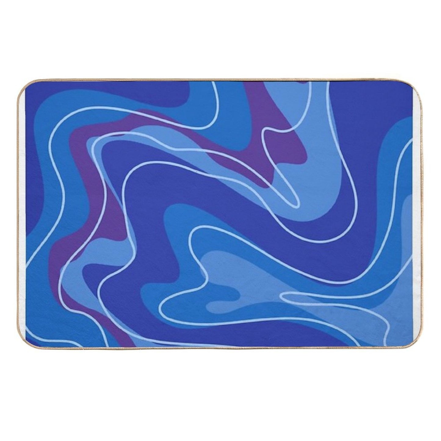 Flowing Waves  Fade-Resistant Bath Mat