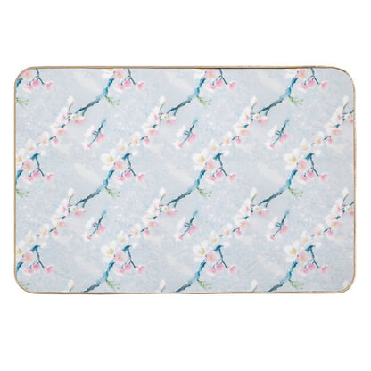 Sakura Blossom Pattern Floral Elegance Revealed  Stain-Proof Bath Mat