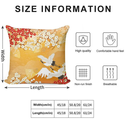 Beautiful Kimono of Japan Soft Easy Maintenance Throw Pillow