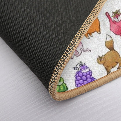 Fruit Cats  Slip-Resistant Bath Mat