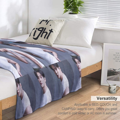Rowoon Collage Travel-friendly Throw Blanket