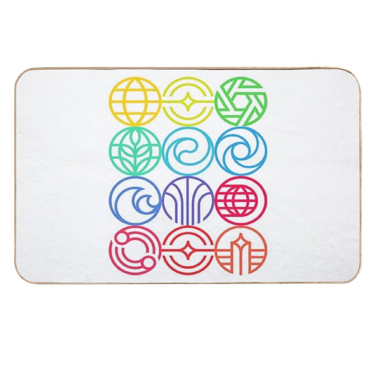 New Epcot Logos  Easy Maintenance Bath Mat