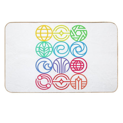 New Epcot Logos  Easy Maintenance Bath Mat