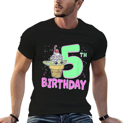 Star Wars The Mandalorian Grogu 5th Birthday Treat  Odor-resistant T-Shirt