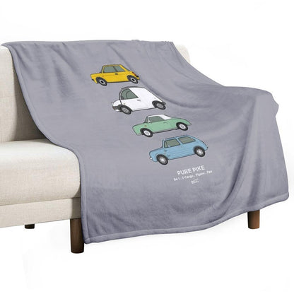 Pike Factory Classic Car Collection Compact Throw Blanket