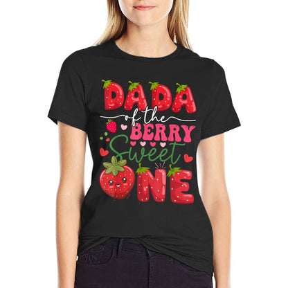 Dada Of The Berry Sweet One Strawberry 1St Birthday  Relaxed-fit T-Shirt