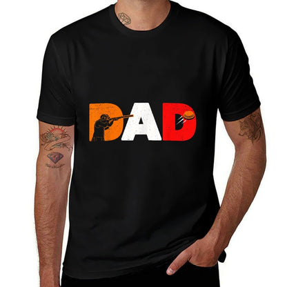 Dad Clay Pigeon Trap Shooting Skeet Shooting Men Fathers Day  Slim-fit Cut T-Shirt