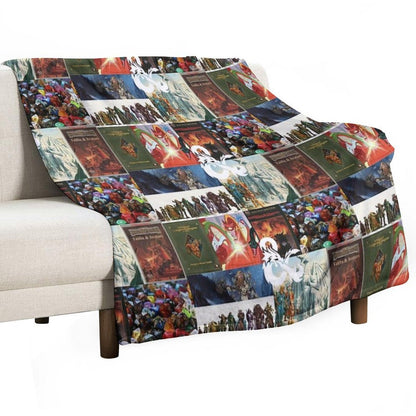 D&D Collage Sustainable Throw Blanket
