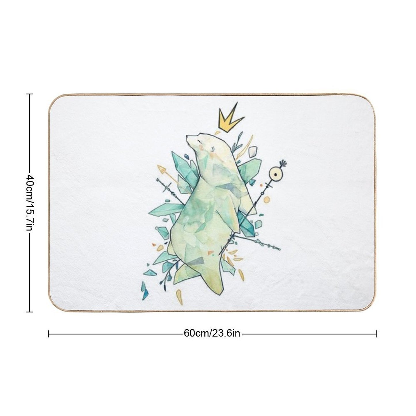 Polar Bear King  Rapid-Drying Bath Mat